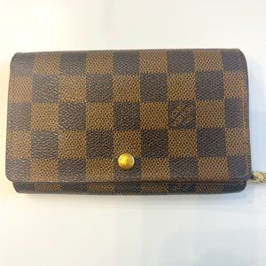 Louis Vuitton Vintage 2001 Damier Ebene Porte-Monnaie Tresor Wallet - DATE CODE